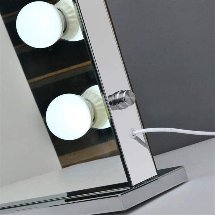 makeup table with hollywood mirror