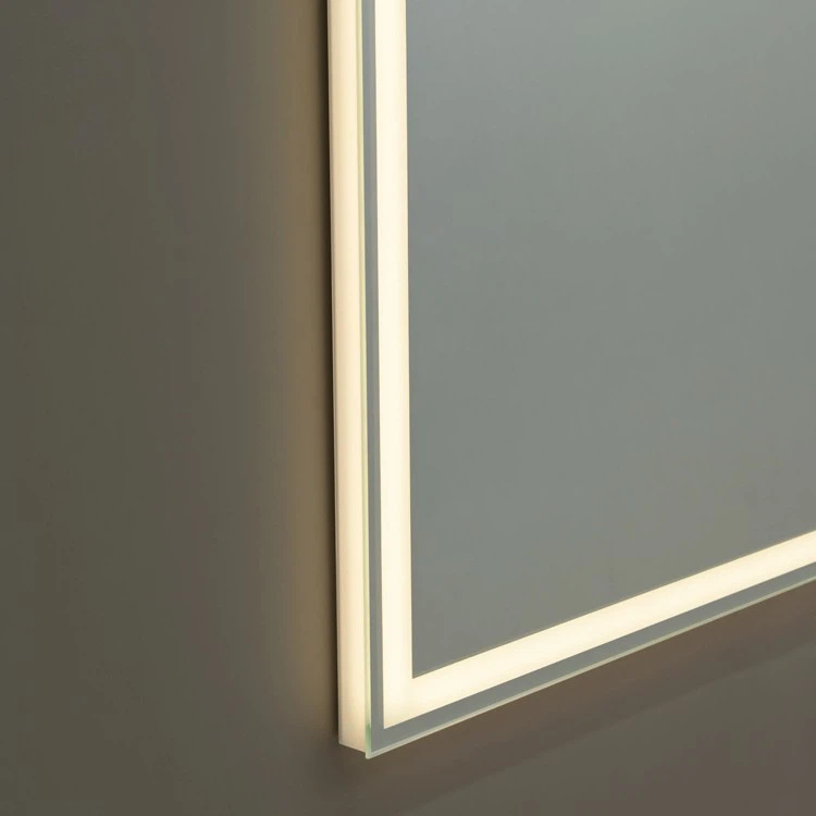 Adjustable light and color bathroom LED mirror